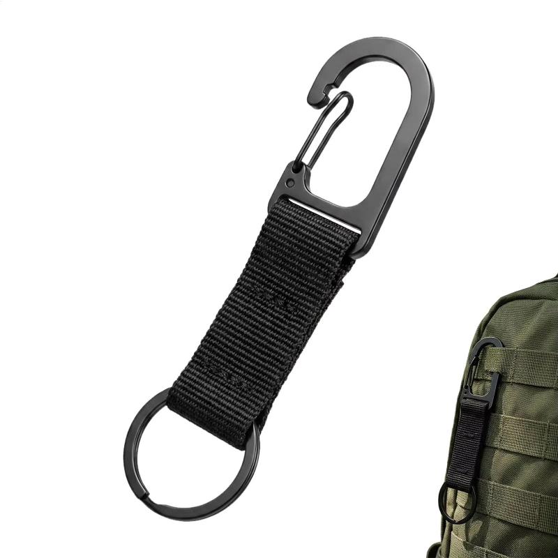 Heavy Equipment Key Ring - Heavy Load Bearing Webbing Spring Snap