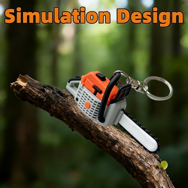 Heavy Equipment Key Ring - Mini Simulation Chainsaw Keychain Cute Tool