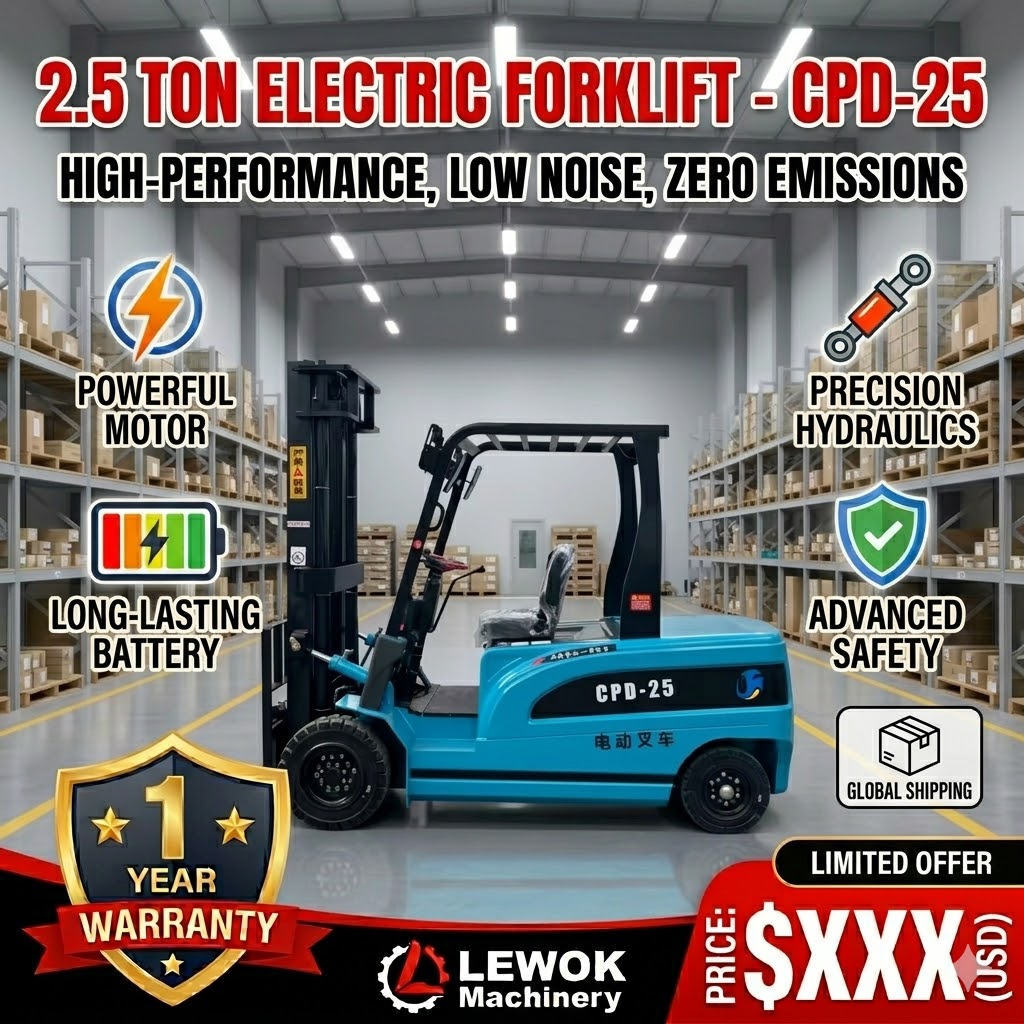Heavy Equipment Battery - Electric Forklift Pallet Stacker 2.5ton Lift