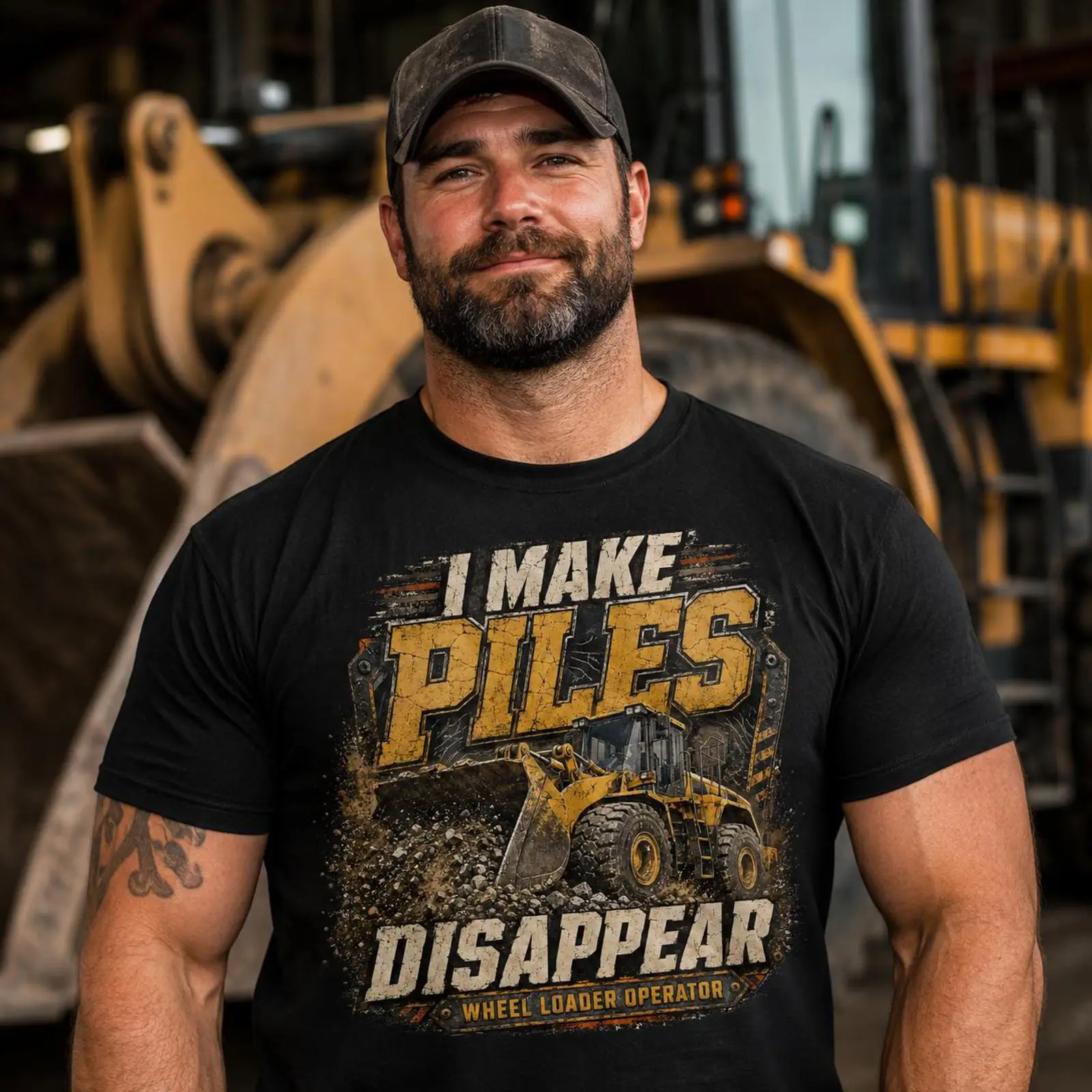 Heavy Equipment Driver - I Make Piles Disappear Wheel Loader
