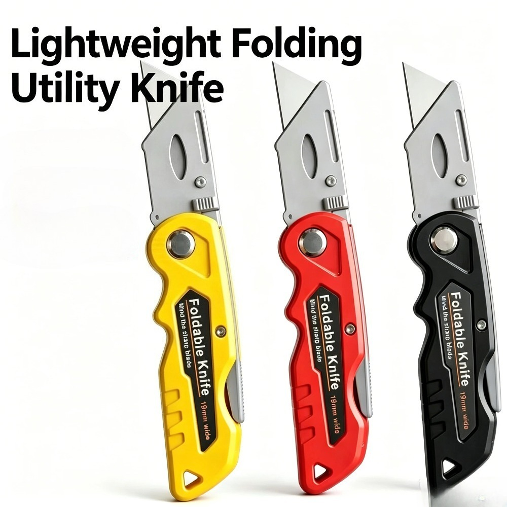 Heavy Equipment Blade - Foldable Utility Knife, Replaceable Blade, Heavy