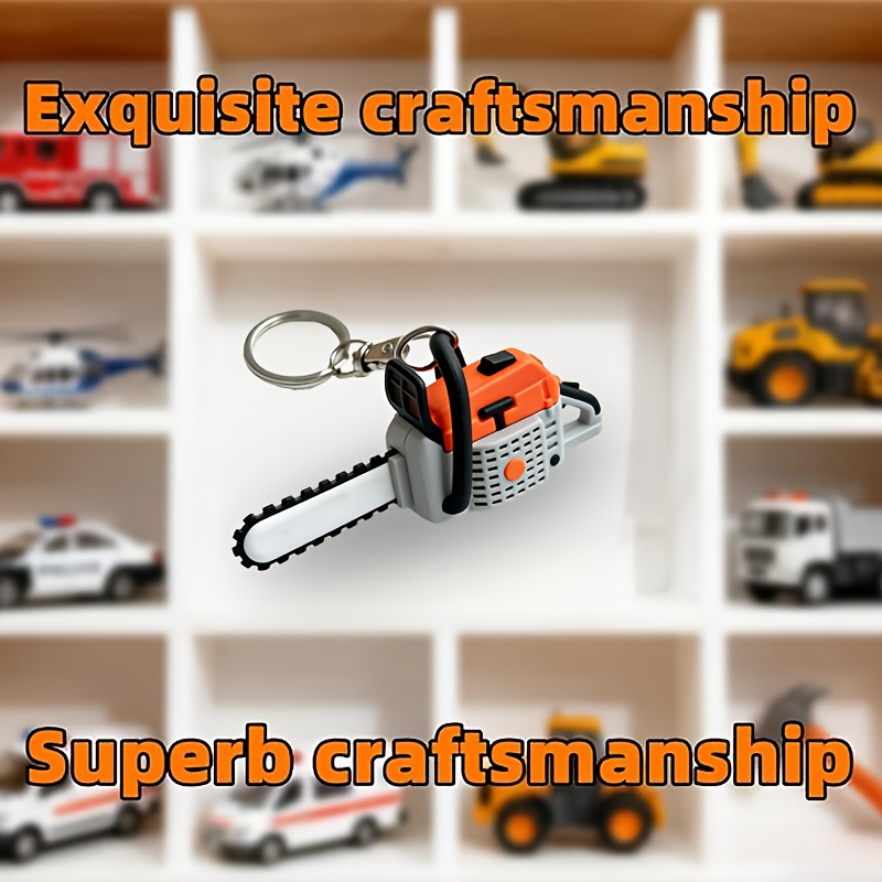 Mini Simulation Chainsaw Keych - Heavy Equipment Key Ring 评论和价格