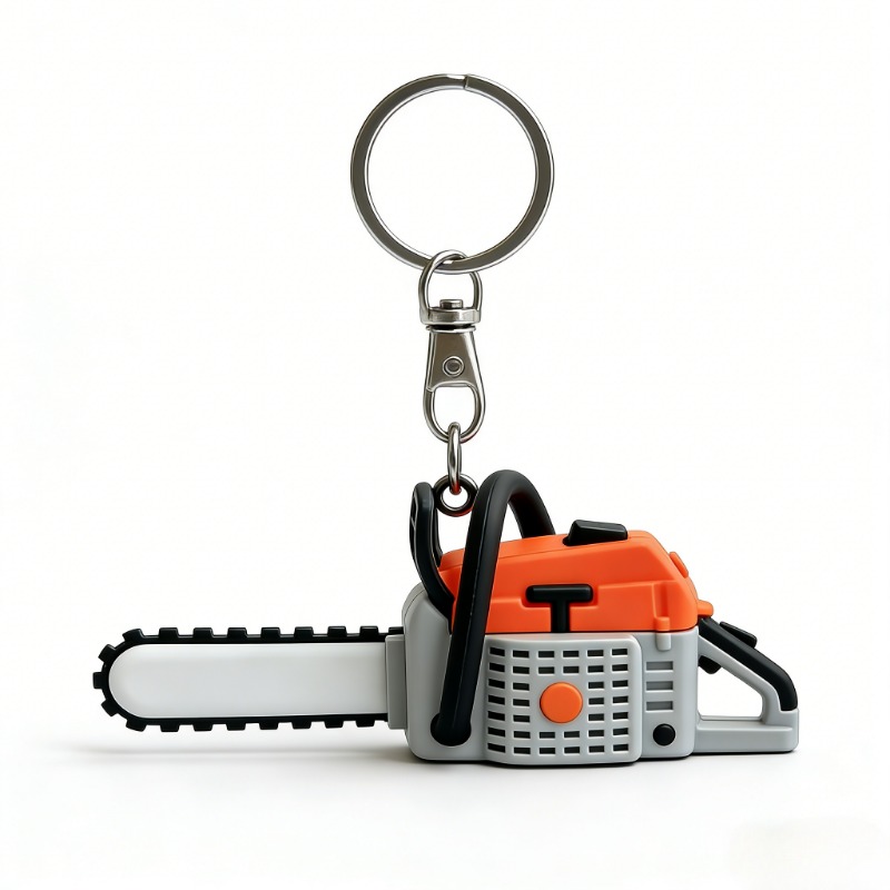 Mini Simulation Chainsaw Keych - Heavy Equipment Key Ring 评论和价格