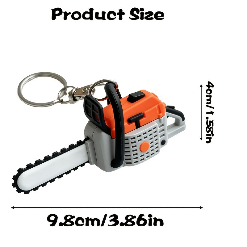 Mini Simulation Chainsaw Keych - Heavy Equipment Key Ring 评论和价格