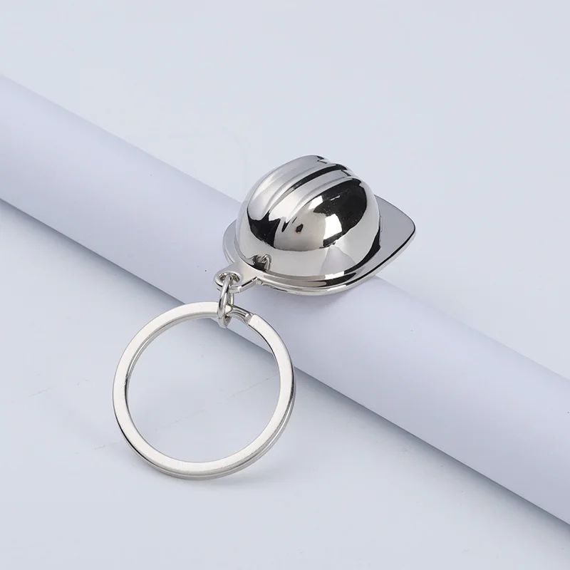 3D safety helmet keychain key  - Heavy Equipment Key Ring 评论和价格