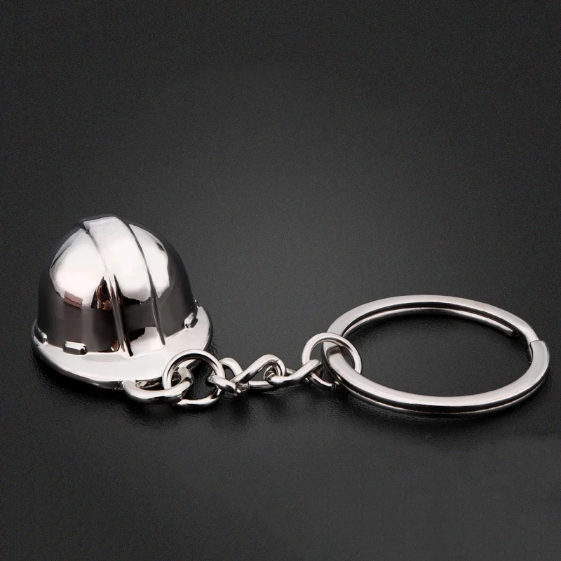 3D safety helmet keychain key  - Heavy Equipment Key Ring 评论和价格