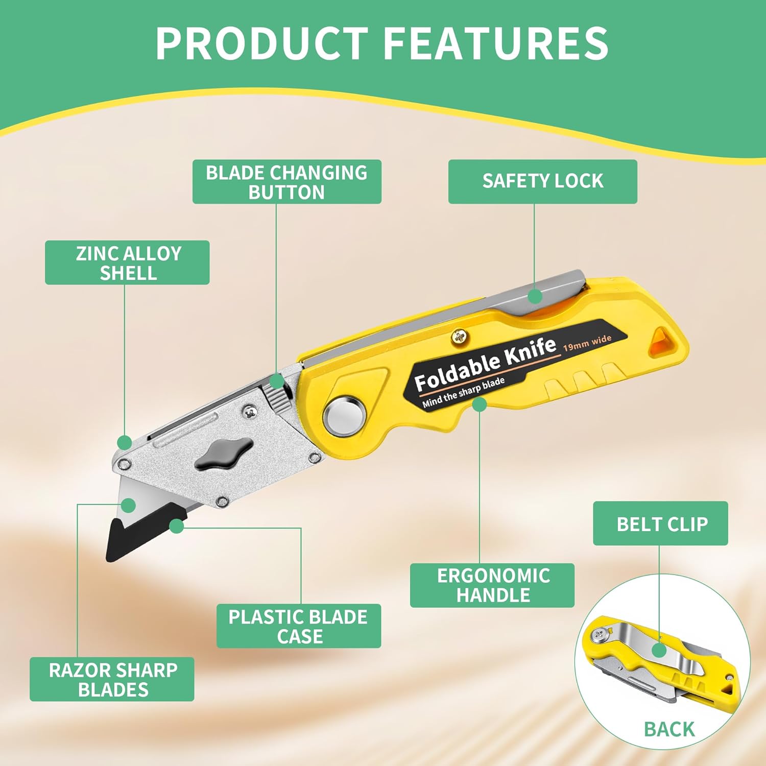 Kitchen Box Cutter,4-Pack Fold - Heavy Equipment Blade 评论和价格